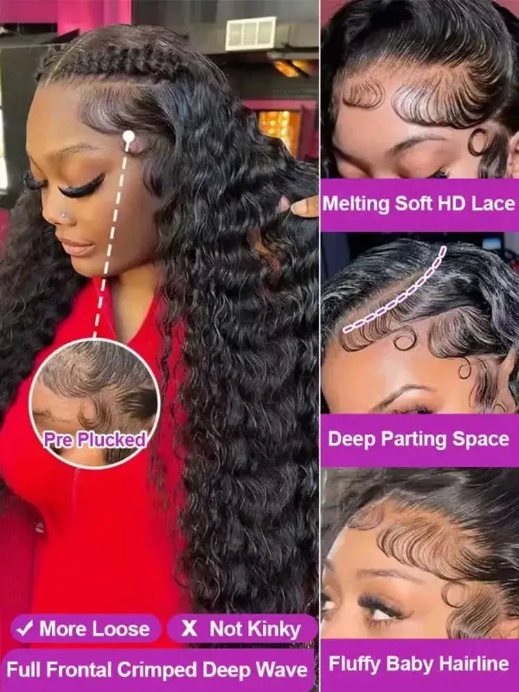 250% Density 13x6 Hd Transparent Jerry Curly Lace Front Wig Brazilian Lace Frontal Wig 13x4 Pre Plucked Lace Human Hair Wigs