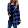 Vintage plaid shirt Women Winter Warm Long cardigan Outerwear Streetwear 2022 Fashion Female Christmas Tops Cashmere Jacket Coat