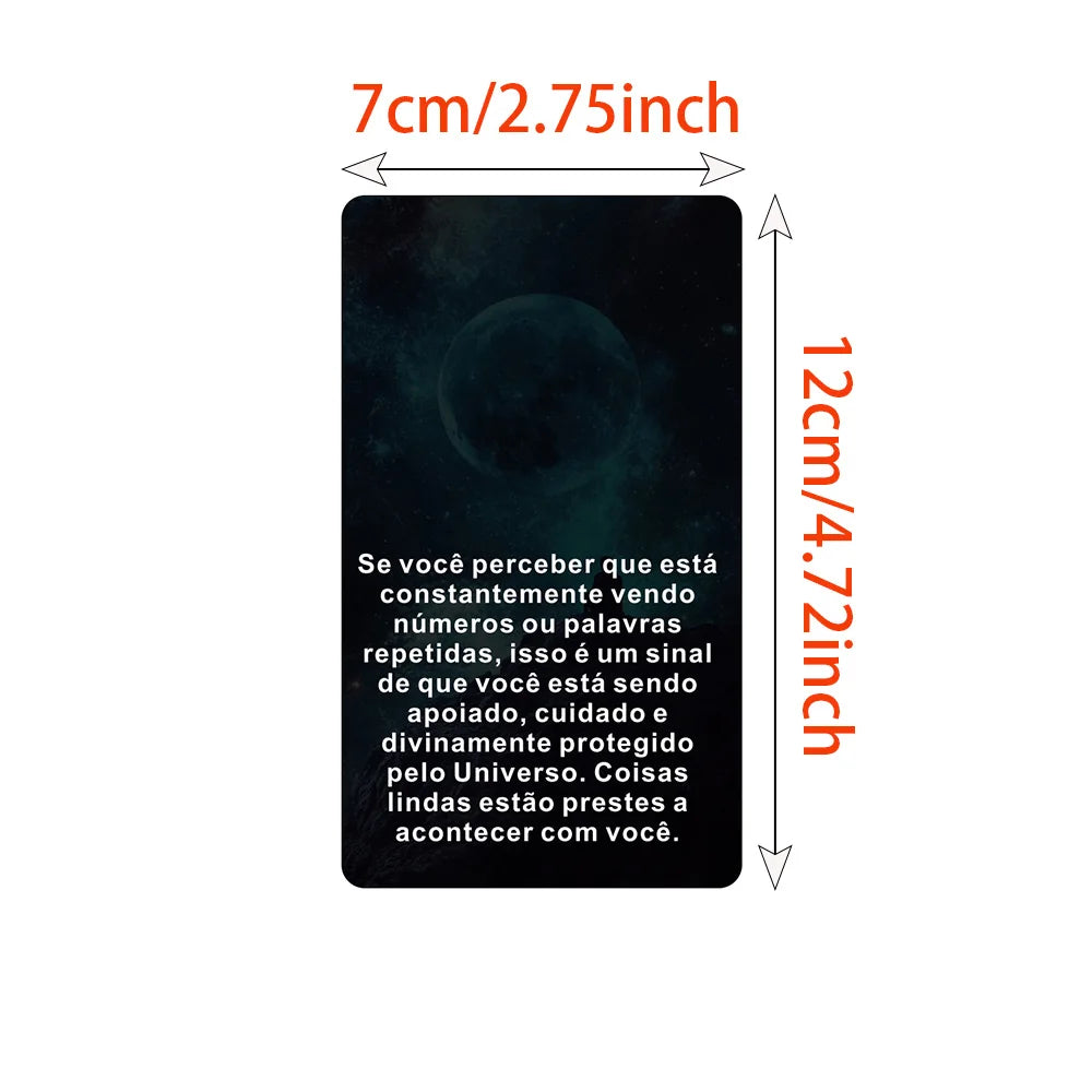 Portuguese Tarot Cards, Message From The Universe Oracle Cards,  54 Decks with Keywords, Portuguese Oracle Cards