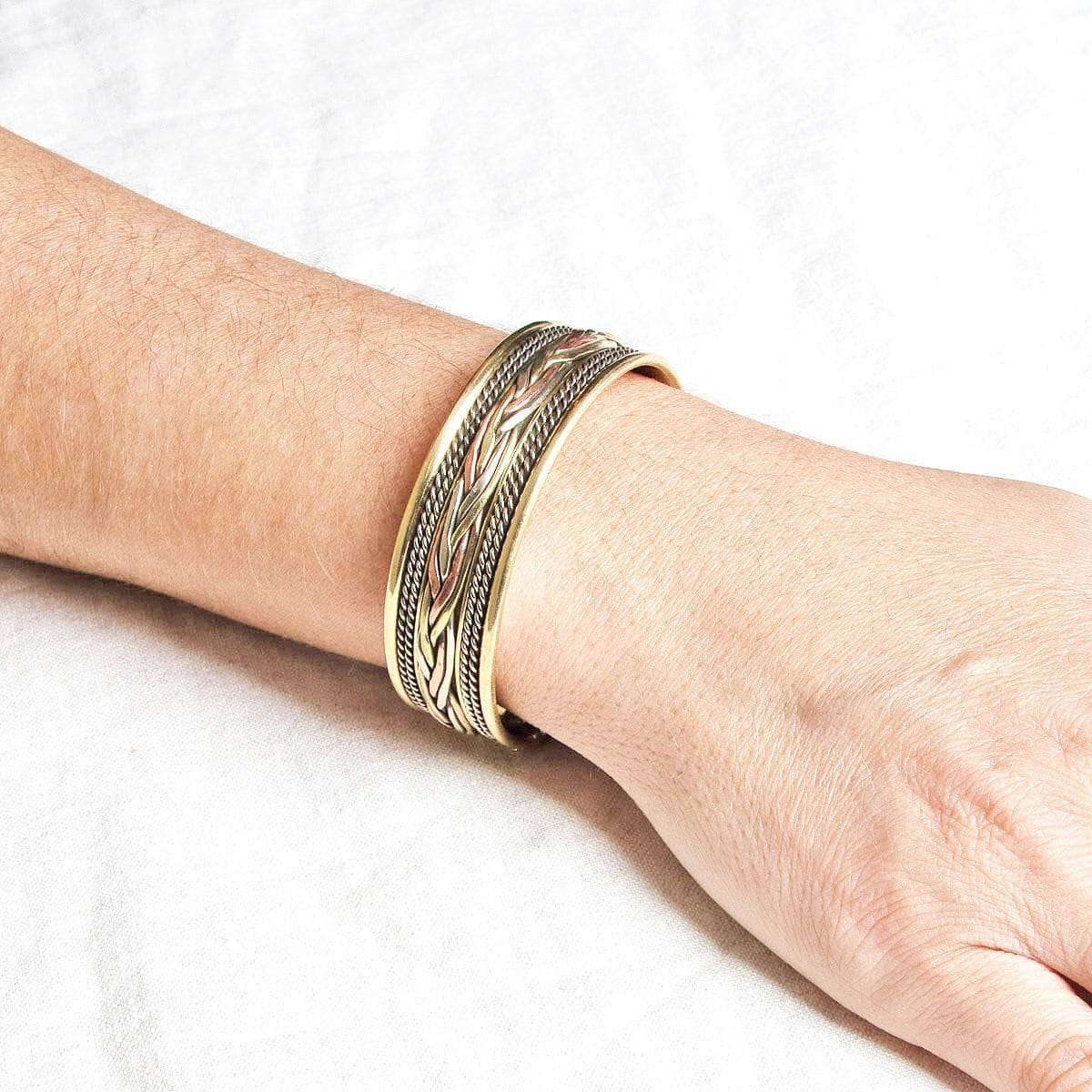 Tibetan Handcrafted Copper Braided Rope Healing Bracelet by Tiny Rituals