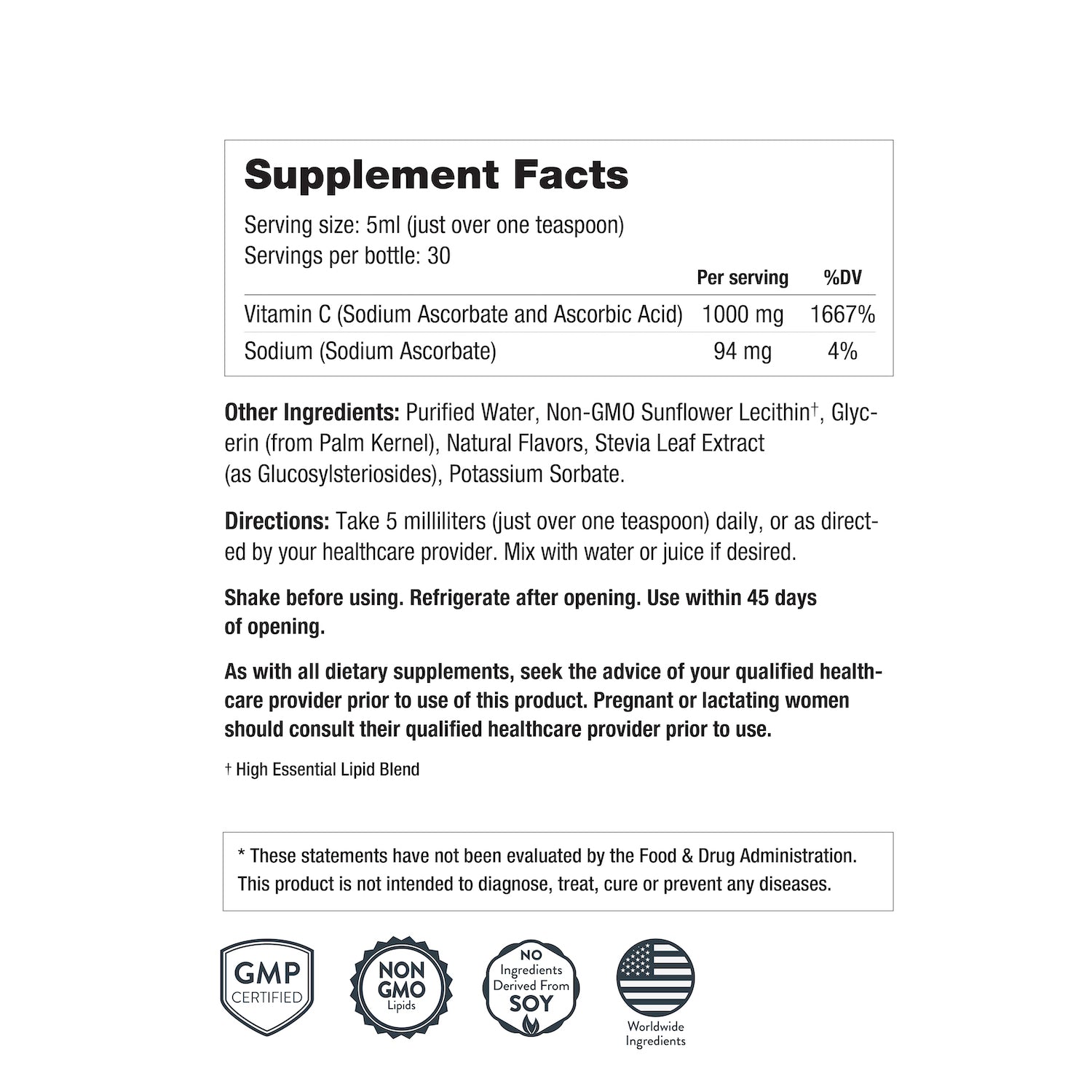 Liposomal Vitamin C PURE by NanoNutra