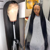 30 40 Inch Straight Lace Front Wig Brazilian 13x4 Lace Frontal pre plucked Bob Wigs for Black Women Human Hair 250 Density