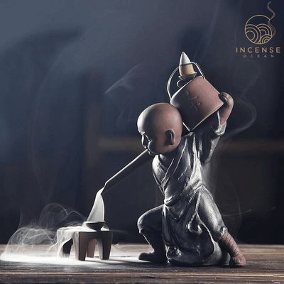 Zen Kung Fu Monk Incense Burner by incenseocean