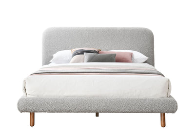 Eastern King Bed, Gray Boucle by Blak Hom