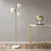 3-Globe Light Floor Lamp with Marble Base by Blak Hom