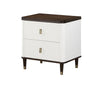 1 Nightstand With USB, White & Brown Finish by Blak Hom