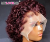 Short Human Hair Curly Wig, Transparent Lace, Pre-plucked