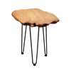Hand Made Natural Edge Solid Wood Side Table by Blak Hom