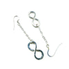 Sterling Silver Hammer Patterned Infinity Earrings by Alexa Martha Designs