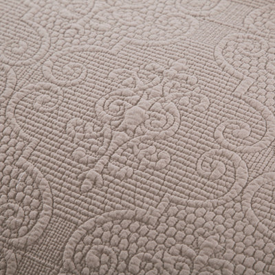 DaDa Bedding Neutral Taupe Beige Sandy Elegant Matelasse Cotton Quilted Bedspread Set (JHW-585) by DaDa Bedding Collection
