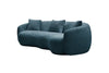 Modern Curved  Boucle Fabric Couch by Blak Hom
