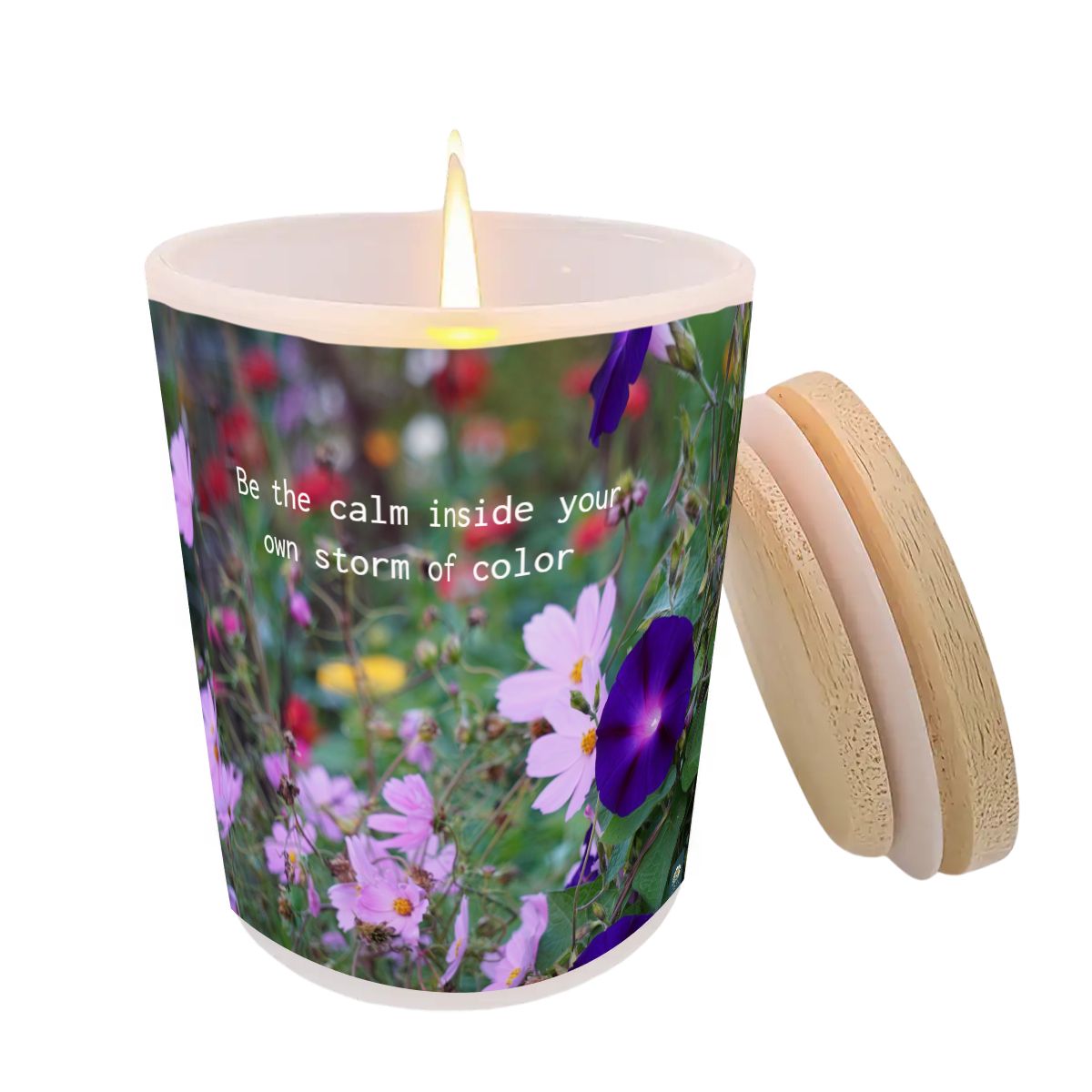 Amy Lee Photography 6 oz scented soy candle in frosted glass jar with lid