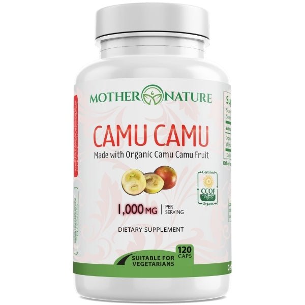 Camu Camu Berry Vitamin C Capsules by Mother Nature Organics - Nellie's Way Beauty, Inc.