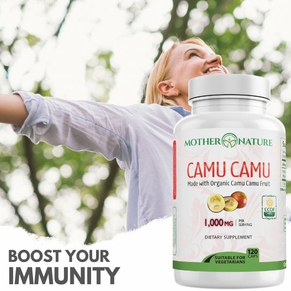 Camu Camu Berry Vitamin C Capsules by Mother Nature Organics - Nellie's Way Beauty, Inc.