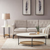 Monte Oval White/Natural Coffee Table by Blak Hom