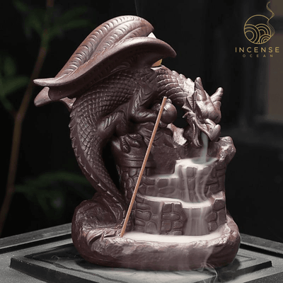 Ceramic Dragon Backflow Incense Burner by incenseocean