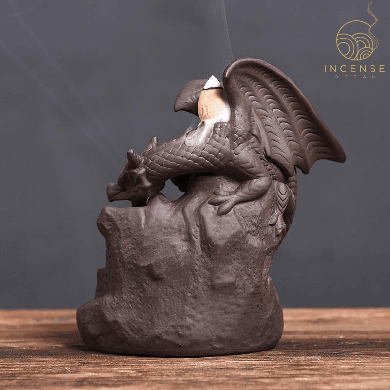 Ceramic Dragon Backflow Incense Burner by incenseocean