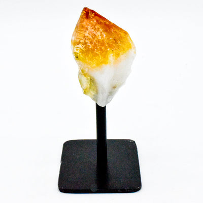 Natural Crystal Point on Metal Stand by Whyte Quartz