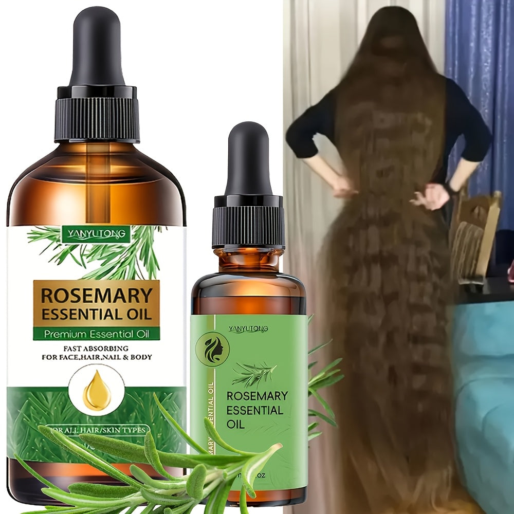 1pc 3.38oz Rosemary Essential Oil + 1.01oz Rosemary Essential Oil Plant Extract