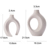 2Pcs Nordic Ceramic Vase Snuggle Set in White Matte by Blak Hom