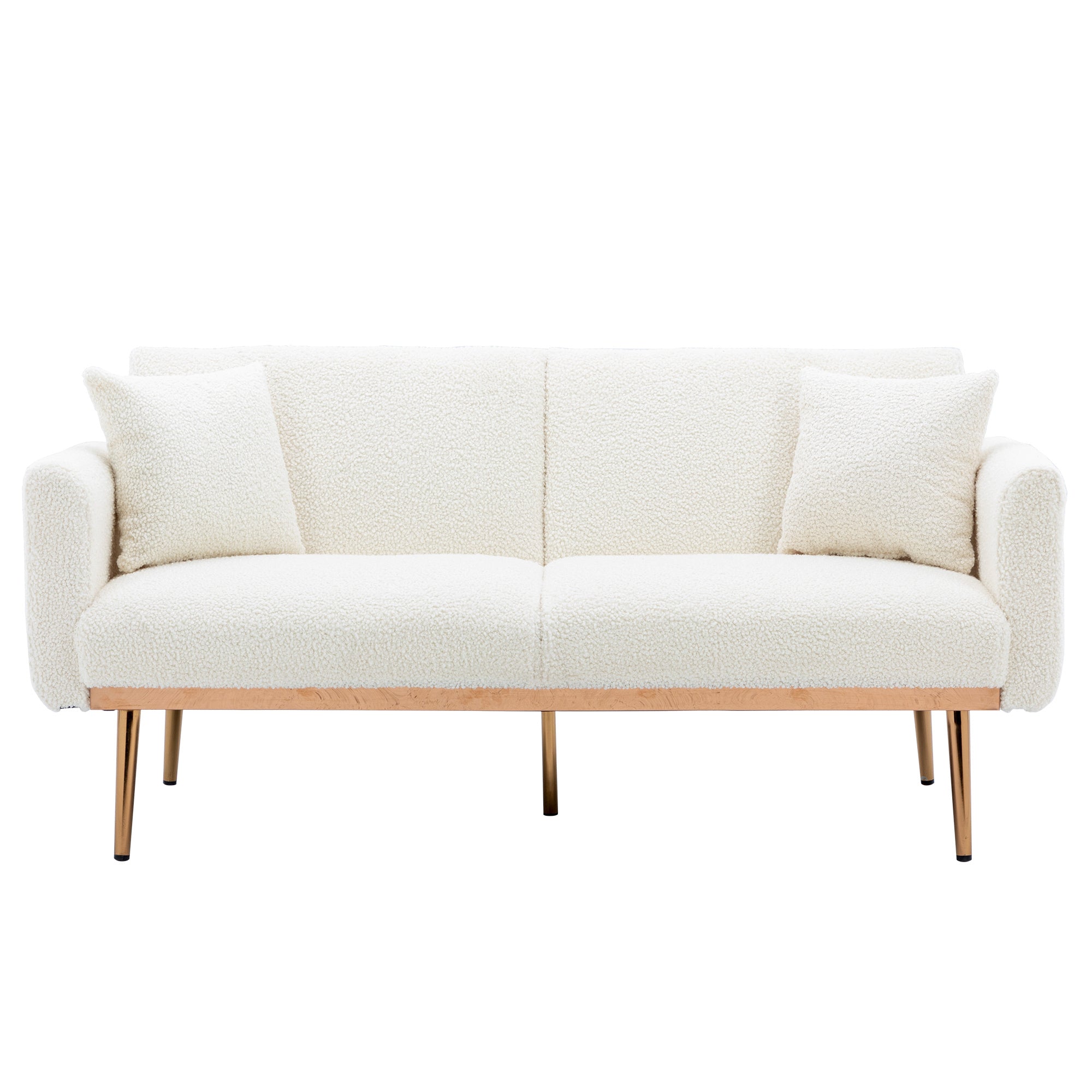 Velvet Accent loveseat sofa with metal feet by Blak Hom