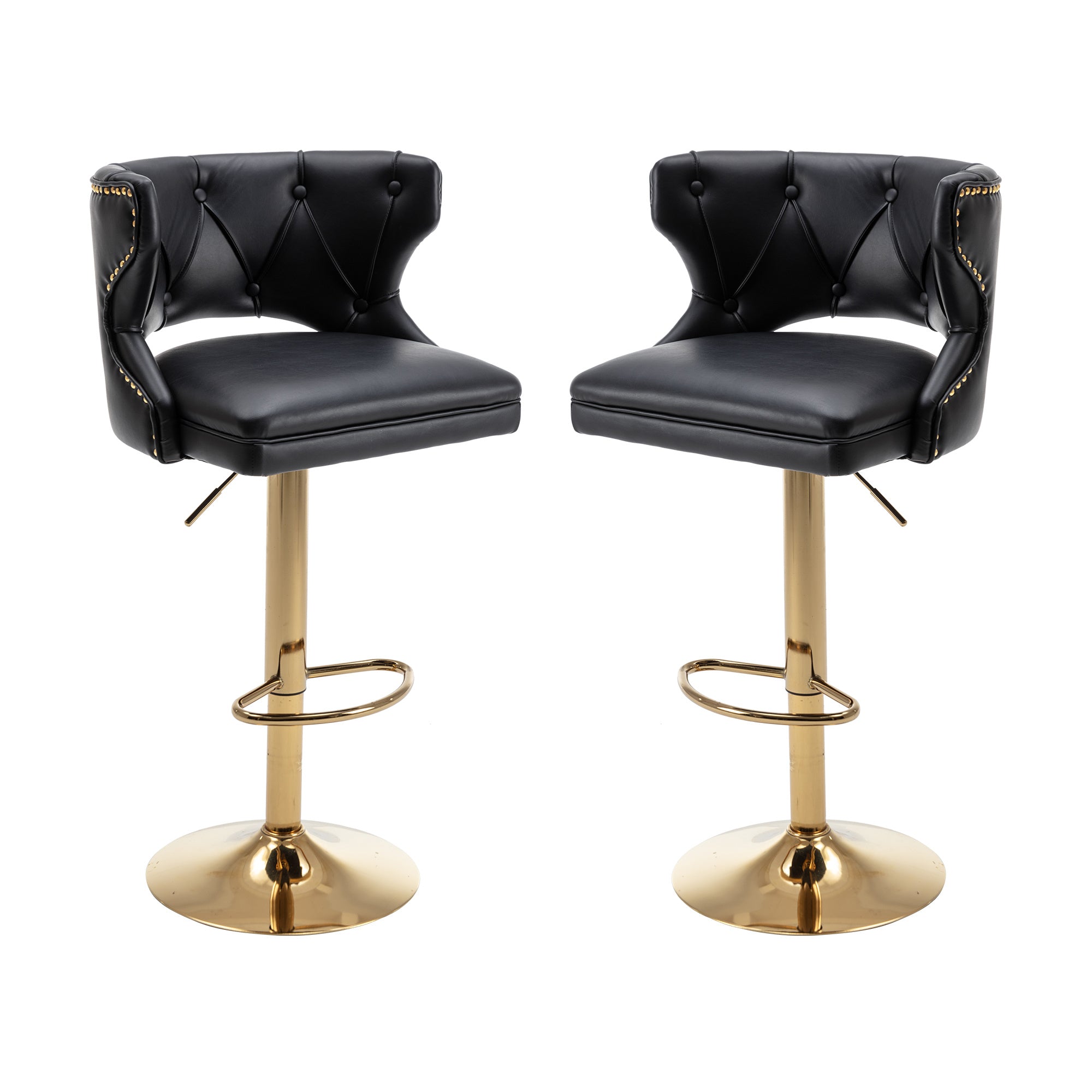 Set of 2 Modern Fashionable Velvet Bar Stools by Blak Hom