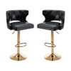 Set of 2 Modern Fashionable Velvet Bar Stools by Blak Hom