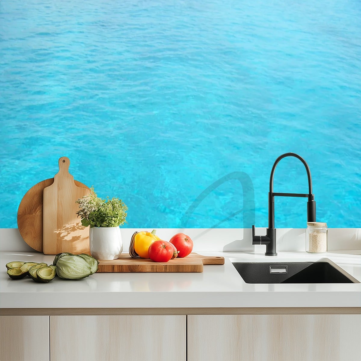 Peel and Stick Wallpaper Look At That Water by Amy Lee Photography