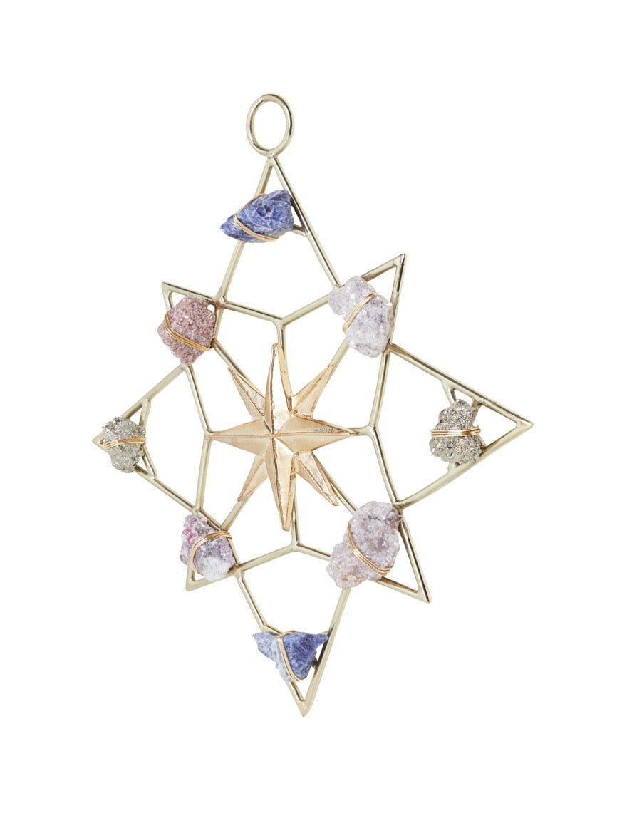 North Star Healing Crystal Grid - Purple Lepodite, Blue Sodalite, Pyrite by Ariana Ost