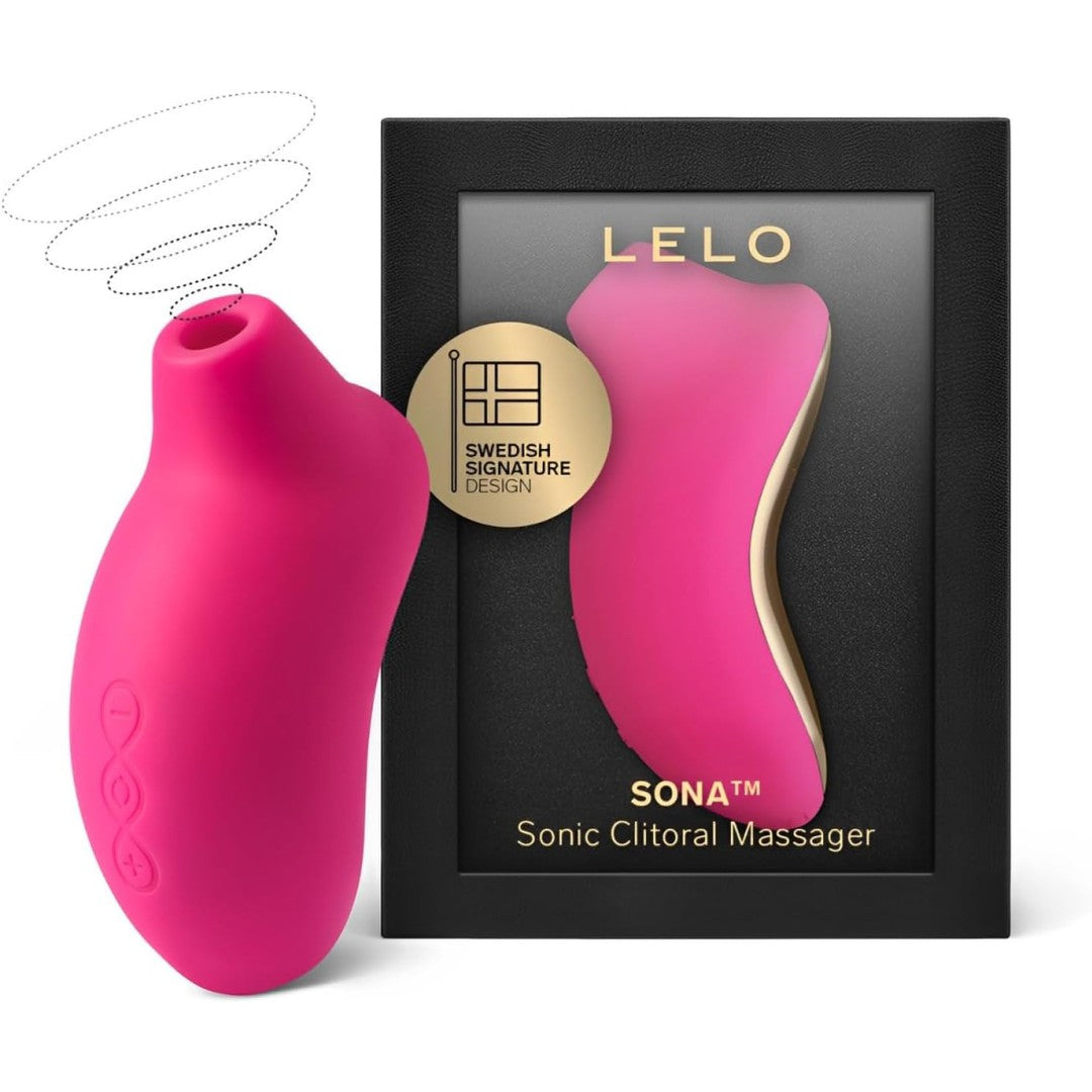 LELO SONA Cerise - Sonic Clitoral Massager by Condomania