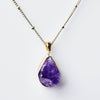 Amethyst Raw Crystal Necklace by Tiny Rituals