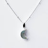 Crescent Moon Raw Gemstone Necklace by Tiny Rituals