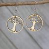 Tree of Life Wooden Dangle Earrings by Cate's Concepts, LLC