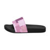 Womens Slides, Flip Flop Sandals, Pink And Purple Block Print by inQue.Style