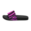 Womens Slides, Flip Flop Sandals, Purple And Black Zebra Print by inQue.Style