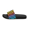 Womens Slides, Flip Flop Sandals, Rainbow Stripe Print by inQue.Style