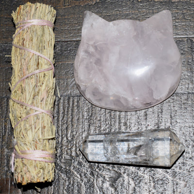 Puffy Crystal Cat Heads by Whyte Quartz