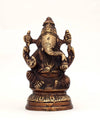 Ganesha statue sitting on Lotus for your sacred space 5" by OMSutra