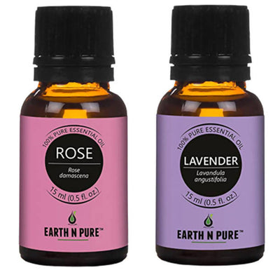 Earth N Pure Lavender & Rose Essential Oils by Distacart