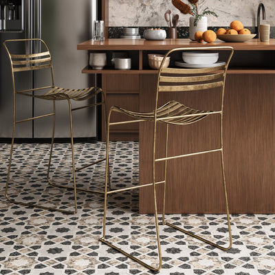 Tobin Counter Stool - Brass ( Set Of 2 ) by Blackhouse