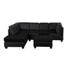 Reversible Sectional Sofa Space Saving with Storage Ottoman Rivet Ornament L-shape Couch for Small or Large Space Dorm Apartment