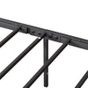 Victorian Vintage Style Platform Metal Bed Frame Foundation Headboard Footboard Heavy Duty Steel Slabs Full Black