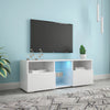 20 color LED Light, TV Stand Entertainment Center (White)
