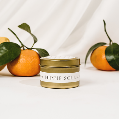 HIPPIE SOUL Travel Tin Candle by Orchid + Ash