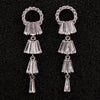 Kayli Chandelier Earrings With Slender Crystal Baguettes by VistaShops