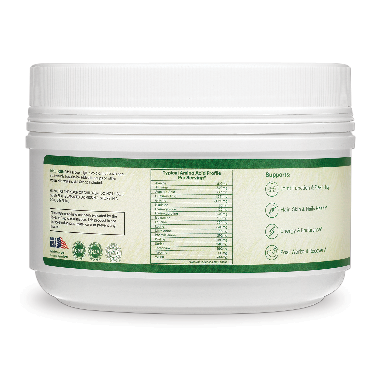 Halal Collagen Peptides Powder by Zaytun Vitamins - Nellie's Way Beauty, Inc.