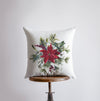 Holiday Poinsettia Repeat Pattern Pillow Cover by UniikPillows