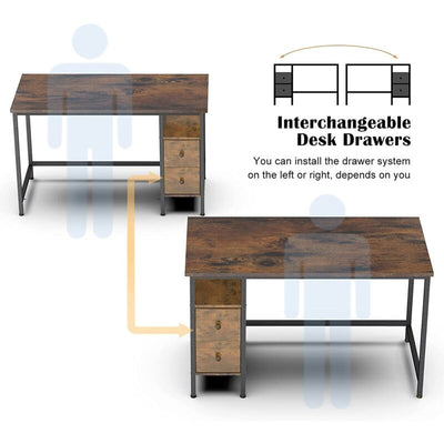 47" Computer Desk with 2 Drawers for Home Office by Plugsus Home Furniture
