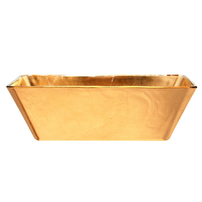 Greek Gold Gilded 13" Rectangular Bowl by Blak Hom