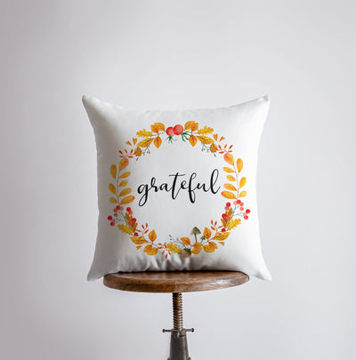 Grateful Throw Pillow Cover